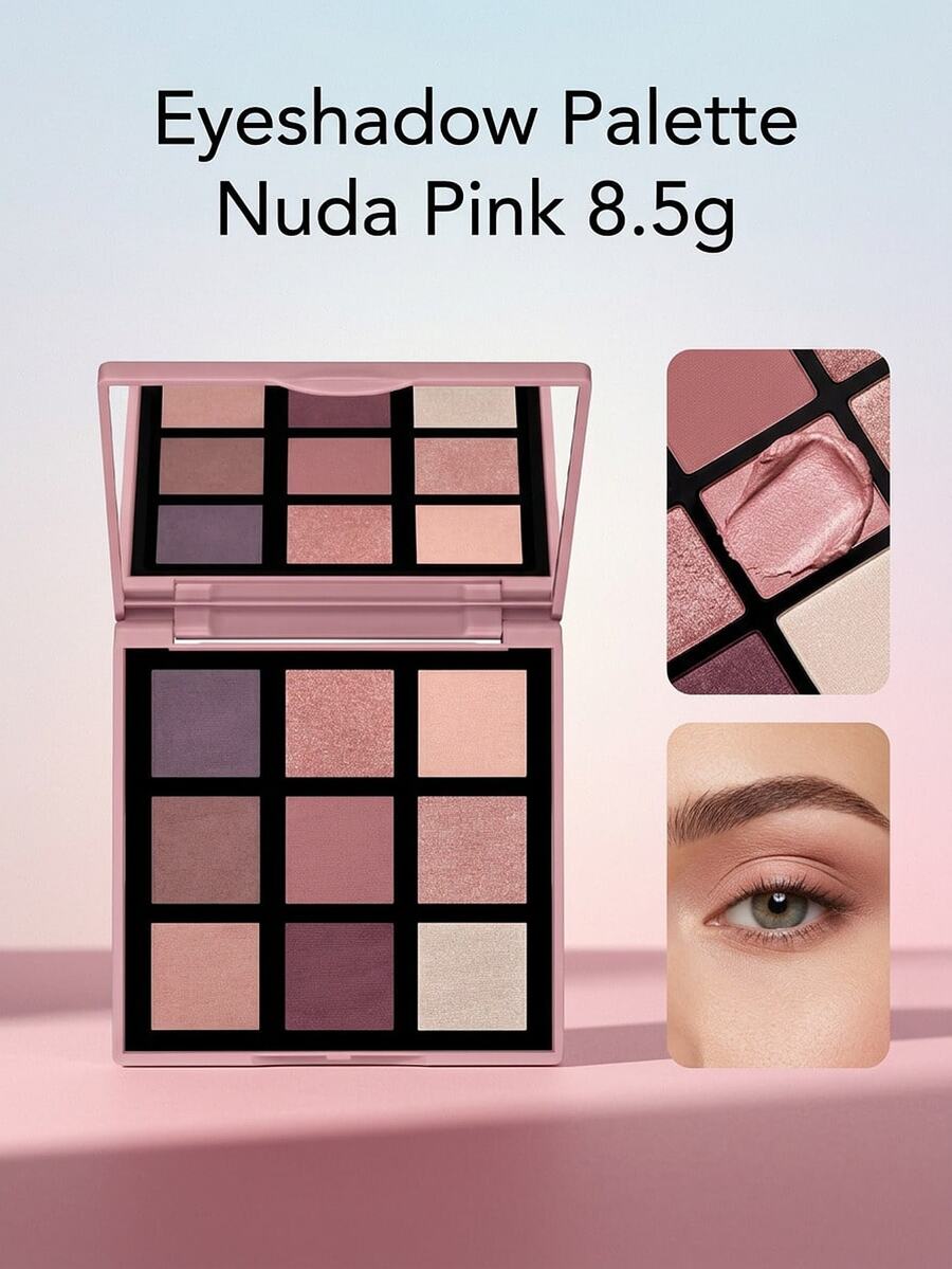 Diego Dalla Palma Eyeshadow Palette Nuda Pink 8.5g – Eyeshadow Palette, Highly Pigmented, For Women, Pink, Suitable For Daily Makeup Routine - Nude Pink - View 1