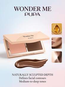 Pupa Wonder Me Natural Sculpt Contour Palette 002 Medium Dark 8 G – Contour Palette, Sculpting, For Medium To Dark Skin Tones, Medium Dark, Suitable For Daily Makeup Routine - 01 Light - View 2