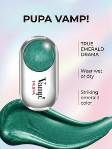 Pupa Vamp! Wet & Dry Eyeshadow 303 True Emerald 1 G – Eyeshadow, Wet And Dry Application, For Makeup Enthusiasts, Emerald , Suitable For Party Makeup - 303 True Emerald - View 2