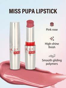 Pupa Miss Pupa Lipstick 2,4 Ml – Lipstick, High Shine, For Women, Pink Rose, Smoothing Polymers, Suitable For Daily Makeup - 200 Pink Sorbet - View 2