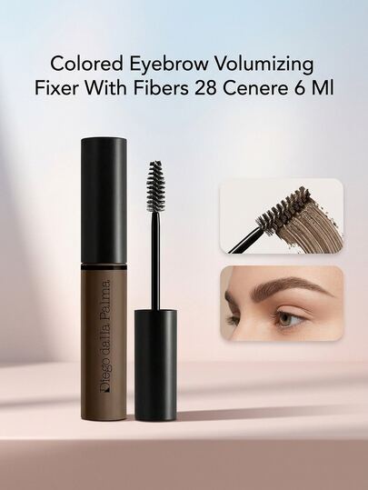 Diego Dalla Palma Colored Eyebrow Volumizing Fixer With Fibers 28 Cenere 6 Ml – Eyebrow Gel, Volumizing, For Women, Ash Grey, Thickening Fibers, Suitable For Daily Makeup Routine