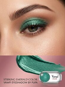 Pupa Vamp! Wet & Dry Eyeshadow 303 True Emerald 1 G – Eyeshadow, Wet And Dry Application, For Makeup Enthusiasts, Emerald , Suitable For Party Makeup - 303 True Emerald - View 4