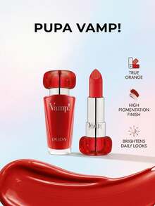 Pupa Vamp! Lipstick 305 True Orange 3.5 G – Lipstick, High Pigmentation, For Women, True Orange, Suitable For Daily Wear - 305 True Orange - View 2