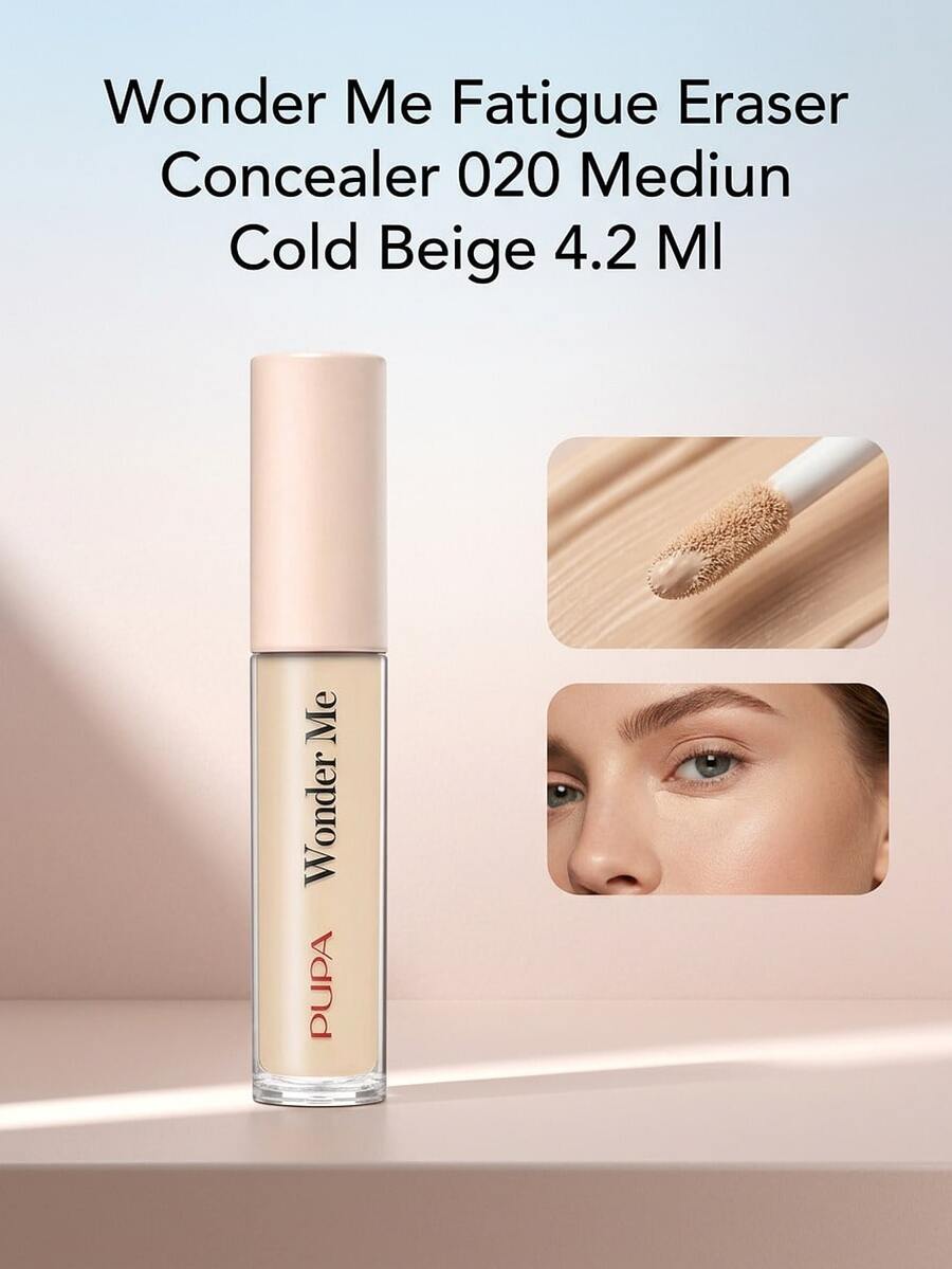 Pupa Wonder Me Fatigue Eraser Concealer 020 Mediun Cold Beige 4.2 Ml – Concealer, Brightening, For Women, Medium Cold Beige, Suitable For Daily Makeup Routine - 020 Medium Cold Beige - View 1