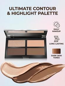 Pupa READY4SELFIE Contouring & Strobing Powder Palette 003 Dark Skin 17.5 G – Contour Palette, Long-Lasting, For Deep Skin Tones, Deep Shades, Suitable For Daily Makeup Routine - 003 Dark Skin - View 2