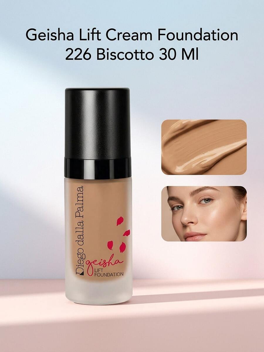 Diego Dalla Palma Geisha Lift Cream Foundation 226 Biscotto 30 Ml – Foundation, Lifting Effect, For Women, Biscotto, Suitable For Daily Makeup Routine - 226 Biscuit - View 1