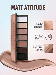 Pupa Make Up Stories Compact 7 Multi-Finish Eyeshadow Palette 003 Matt Attitude 13.3 G – Eyeshadow Palette, Matte Finish, For Women, Neutral, Suitable For Daily Makeup - 003 Matt Attitude - View 2