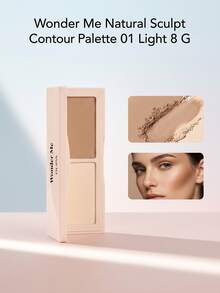 Pupa Wonder Me Natural Sculpt Contour Palette 01 Light 8 G – Contour Palette, Sculpting, For Fair Skin Tones, Light, Suitable For Daily Makeup - 002 Medium Dark - View 1
