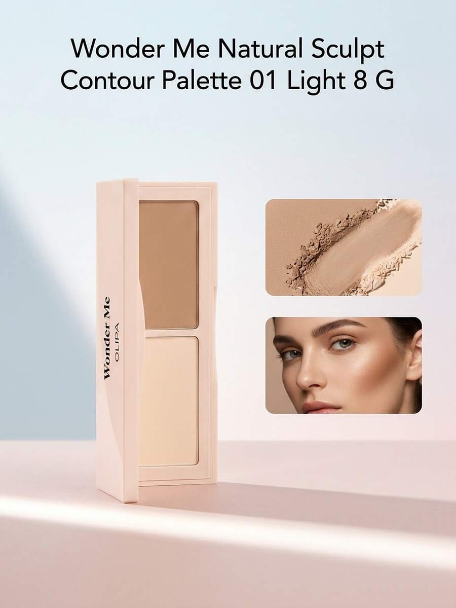 Pupa Wonder Me Natural Sculpt Contour Palette 01 Light 8 G – Contour Palette, Sculpting, For Fair Skin Tones, Light, Suitable For Daily Makeup - 002 Medium Dark - View 1
