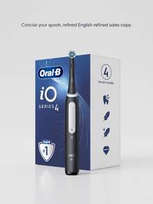 Oral-B IO Series 4 Rechargeable Electric Toothbrush Magnetic Black – Electric Toothbrush, Magnetic Technology, For Adults, Black, Suitable For Daily Oral Hygiene - Magnetic Black - View 1