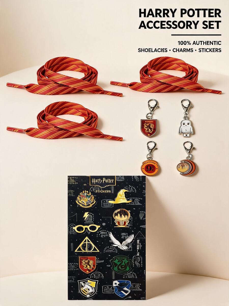 Harry Potter Shoe Charms Accessories Set – Decorative Character Shoe Charms For Clogs And Sneakers, Harry Potter Fan Gift, Halloween Season - Multicolor - View 1