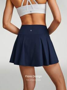 GLOWMODE Quick-Dry Tummy Control Built-In Shorts Pocket Anti-Slip Strips Tennis Skirt Skort Light Support Low Impact Tennis Golf Quick Dry Moisture Wicking
