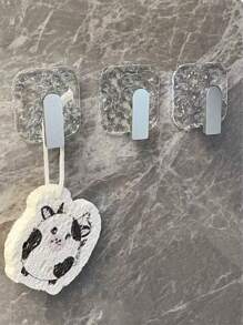 2pcs/5pcs/10pcs/20pcs Bathroom Acrylic Hooks, Toilet Adhesive Hooks, Traceless Towel Hooks, Kitchen Wall Hooks Bathroom Decor Summer - Multicolor - View 3