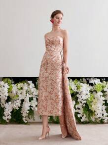 MOTF Soiréza VESTIDOS DE NOCHE CON ESTAMPADO FLORAL SIN TIRANTES