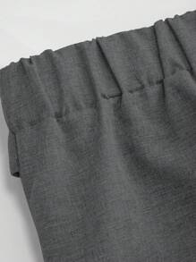 Velvienne Plus Size Simple Button Casual Trousers Graduation,Back To School,Teacher Outfits For Women Winter Fall Autumn - Dark Grey - View 6