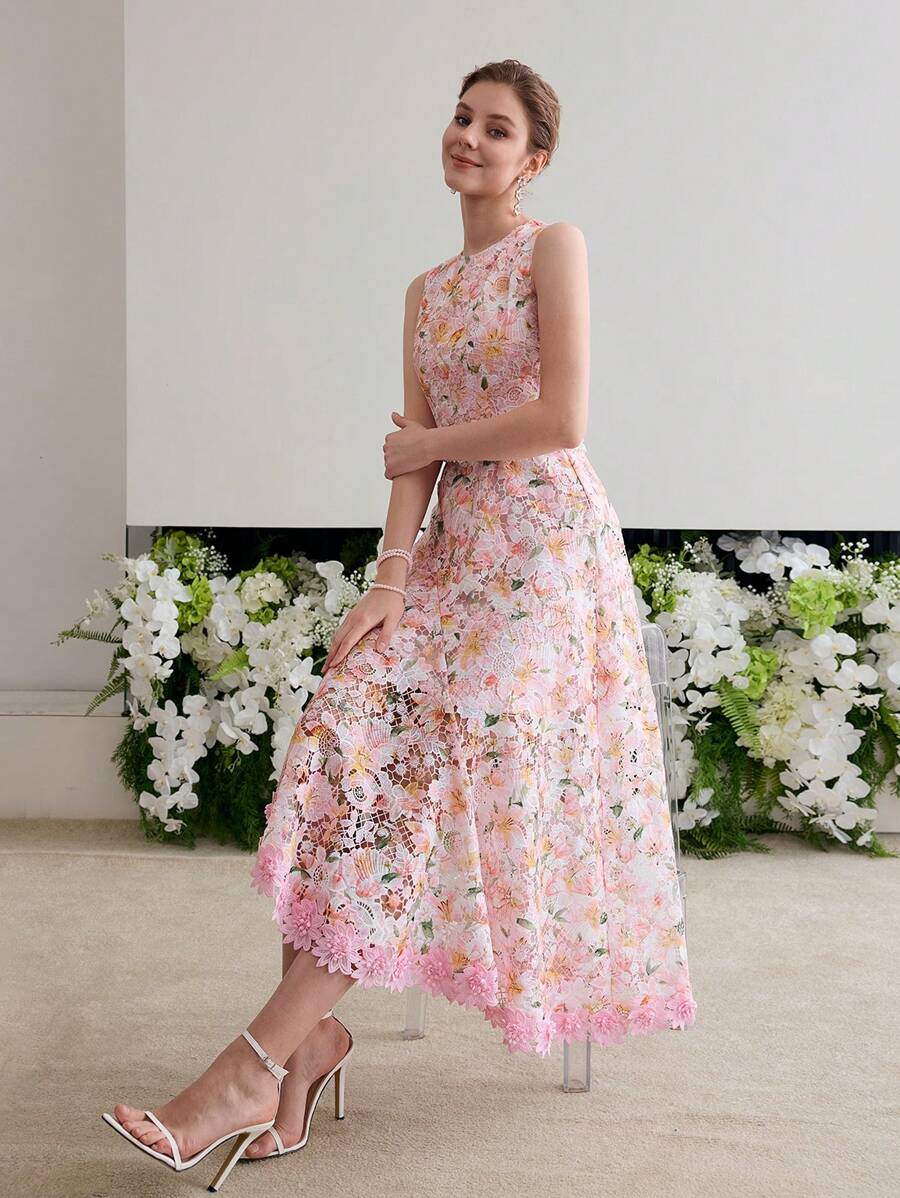 MOTF Soiréza LACE ASYMMETRICAL HEM COCKTAIL DRESS - Multicolor - View 1