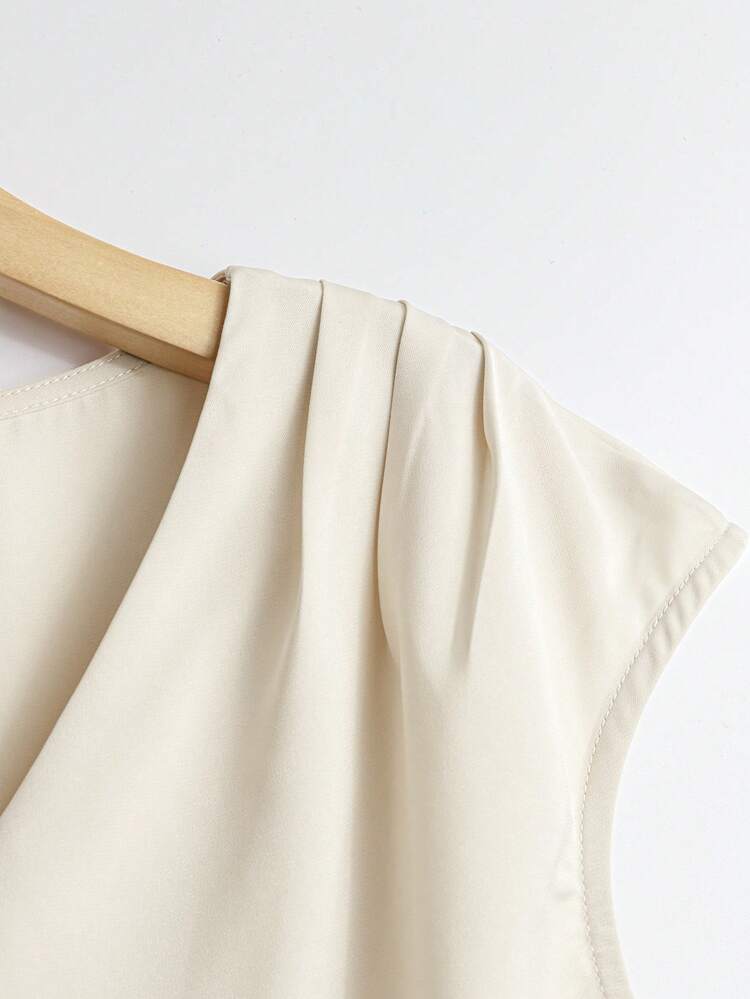 Women's Elegant Front Button Batwing Sleeve Shirt Blouse, For Commuting In Summer