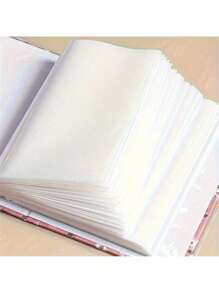 1pc 100 Pages Heart-Shaped Snap-In Photo Album, Memory Keeping Book For Family, Friends And Couples, 6x6 Inch Home Decor - Multicolor - View 3