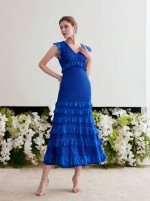 MOTF Soiréza TIERED LAYER EVENING DRESS - Blue - View 5