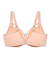 LUVLETTE Plus Unlined Full Coverage Side Support Mesh Sheer Airy Minimizer Bra
