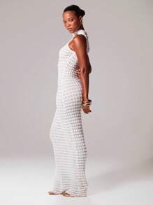 MUSERA Plain Stretch High Neck Sleeveless Maxi Dress Christmas Occasion Sexy Night Out Winter Elegant Cute Casual Halloween Fall Wedding Guest Party Thanksgiving Chic