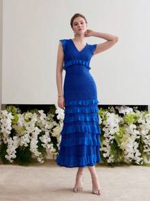 MOTF Soiréza TIERED LAYER EVENING DRESS - Blue - View 4