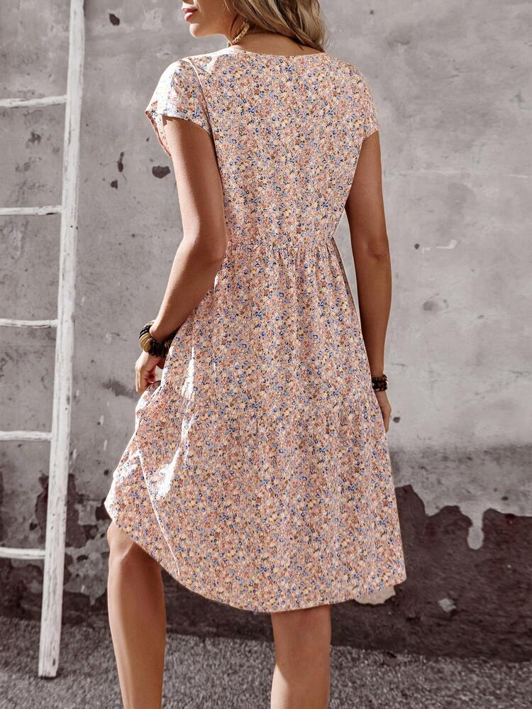 Women's Midi Dress Summer Outfits For Women Summer Dresses For Women Vacation Outfits Women Beach Outfits For Woman Vacation Vacation Outfits Woman Vacation Dress Ditsy Floral