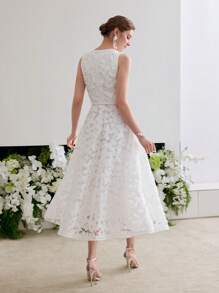 MOTF Soiréza LACE BELTED COCKTAIL DRESS - White - View 6