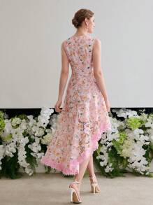 MOTF Soiréza LACE ASYMMETRICAL HEM COCKTAIL DRESS - Multicolor - View 5