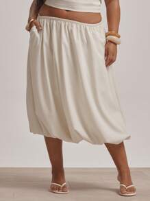 MUSERA Falda de pompones con cintura media, sexy, linda, elegante, para graduación, vacaciones, elegante, casual, uso diario, uso empresarial casual, formal, grácil, brunch, verano - Caqui - Ver 3