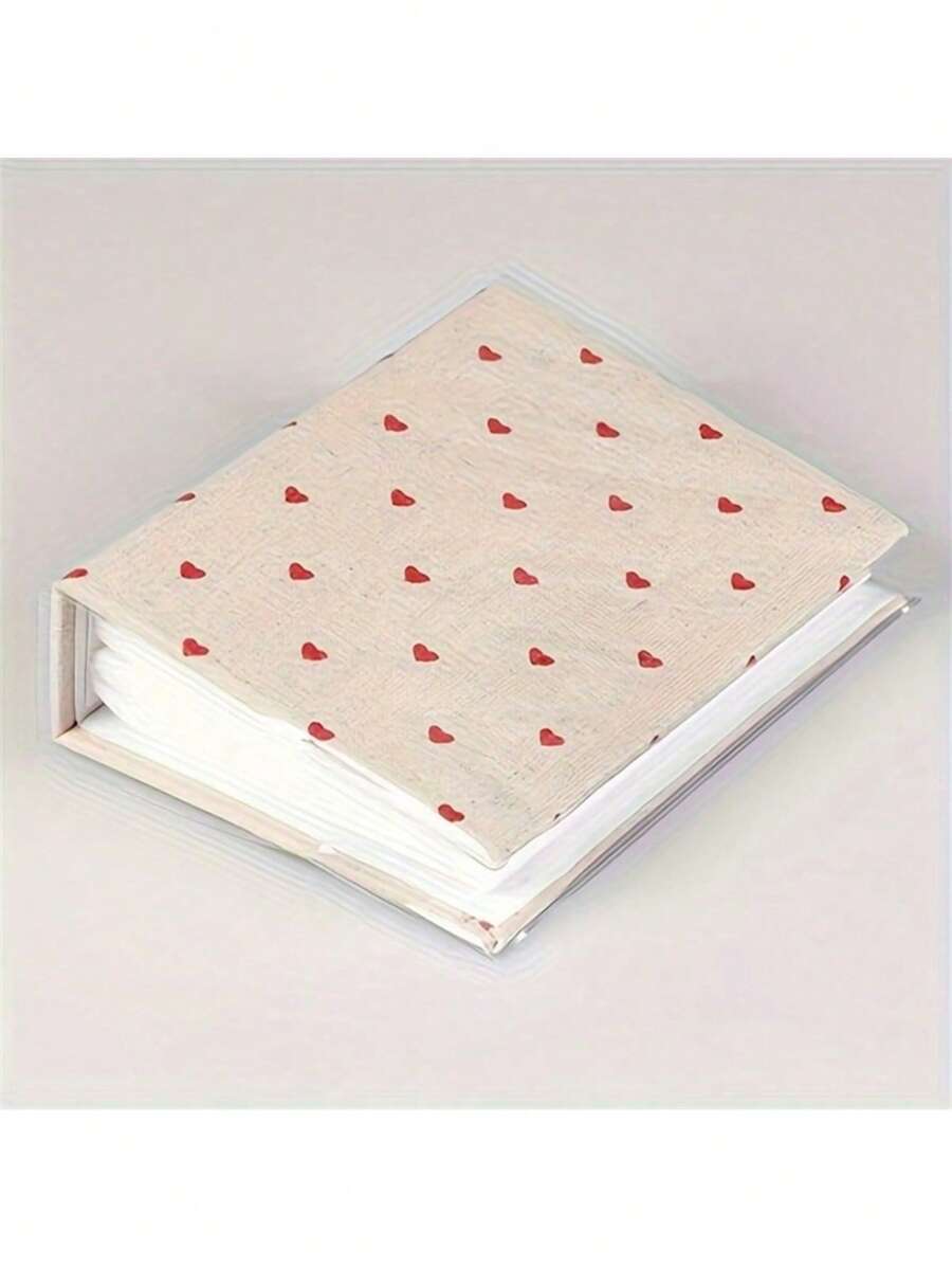 1pc 100 Pages Heart-Shaped Snap-In Photo Album, Memory Keeping Book For Family, Friends And Couples, 6x6 Inch Home Decor - Multicolor - View 1