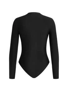 Swim Mulvari Middle Eastern Style Elegant Romantic Floral Decor Long Sleeve Full Coverage 3 PiecesBurkini Set, Including Long Dress And Pants