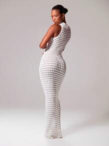 MUSERA Plain Stretch High Neck Sleeveless Maxi Dress Christmas Occasion Sexy Night Out Winter Elegant Cute Casual Halloween Fall Wedding Guest Party Thanksgiving Chic