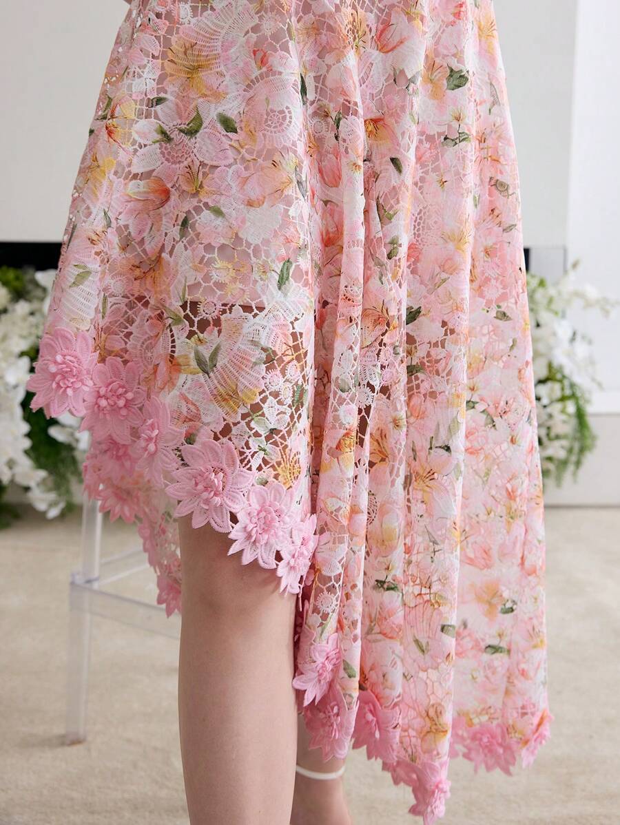 MOTF Soiréza LACE ASYMMETRICAL HEM COCKTAIL DRESS - Multicolor - View 2