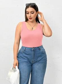 SHEIN Essnce Plus Size Women's Top 2 Pieces, Black Top, White Top, Autumn Base Shirt, Inside And Outside To Wear Top, Going Out Tops Top, White Top Fall Tops Women Tops - Multicolor - View 7