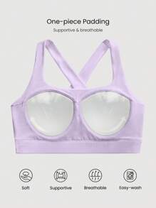 GLOWMODE Quick-Dry Match Point Peekaboo Flattering Seam Front Slit Square Neck Racerback Active Dress With Built-In Shorts Side Pockets Non-Slip Grips Low Impact Tennis Golf Pickleball Daily Wear - Lilac Purple - View 5