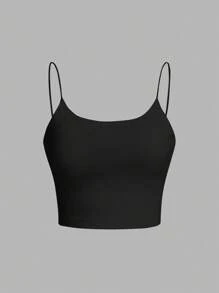 SHEIN Essnce 2pcs/Set Women Casual Tank Tops, Suitable For Summer, Built-In Bra - Multicolor - View 7