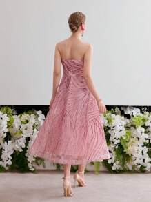 MOTF Soiréza SEQUIN STRAPLESS COCKTAIL DRESS