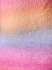 MUSERA 针织深V露背吊带荷叶边渐变针织修身露背迷你连衣裙，适合伊比沙岛性感度假、春夏节日海滩装扮，优雅生日派对、锐舞派对、龙舌兰日出、海滩俱乐部夜生活、秋季冬季约会之夜派对时尚毛衣