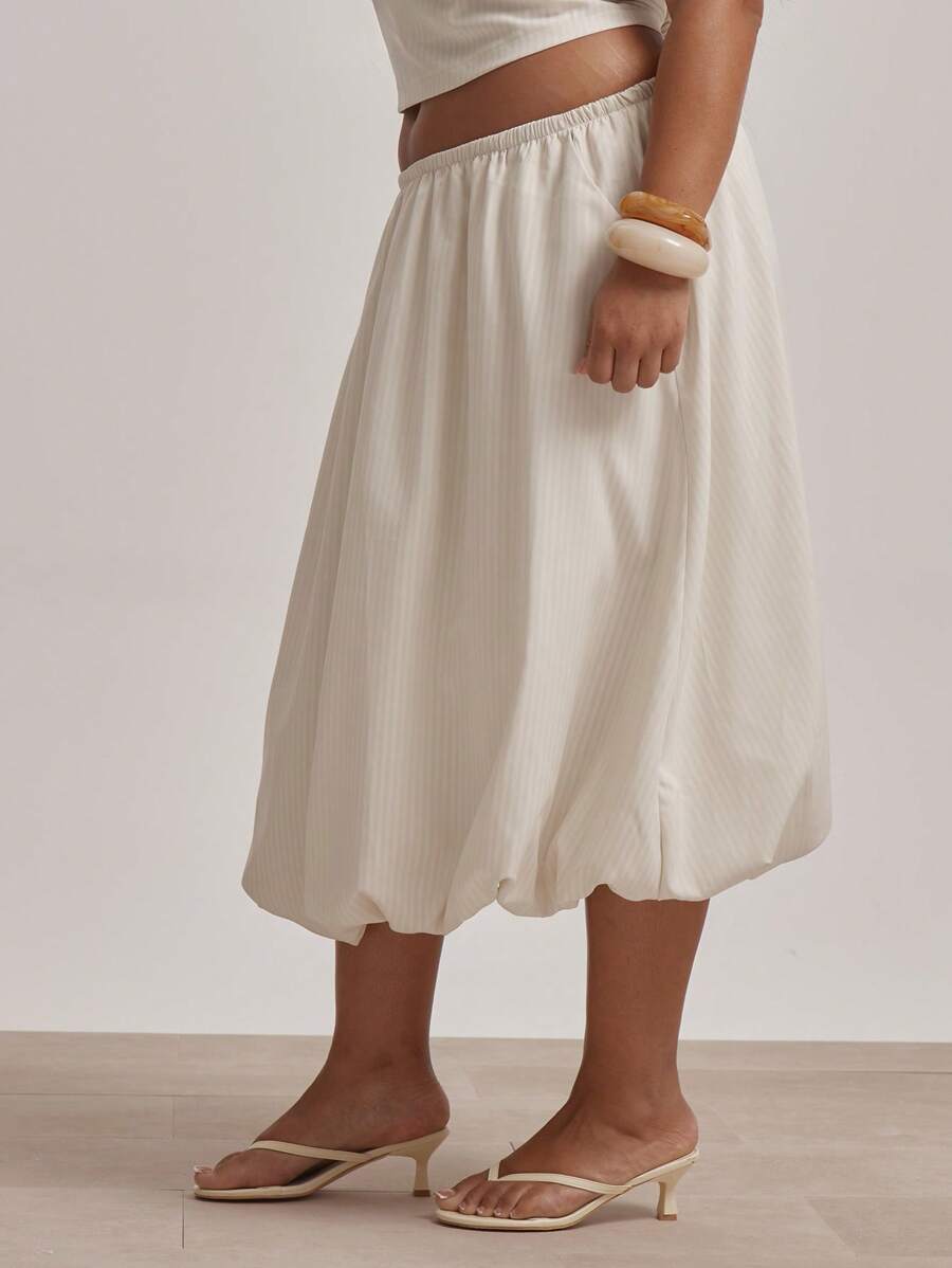 MUSERA Falda de pompones con cintura media, sexy, linda, elegante, para graduación, vacaciones, elegante, casual, uso diario, uso empresarial casual, formal, grácil, brunch, verano - Caqui - Ver 1