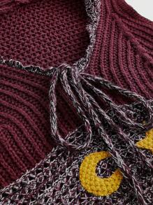 ROMWE Hippie 大码嬉皮波西米亚风日月星空印花连帽针织毛衣