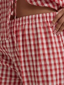 MUSERA Pantalon large à taille mi-haute à carreaux, élégant et mignon. Convient pour les occasions de graduation, les vacances, le style décontracté chic, le port quotidien, les tenues de bureau décontractées, les tenues formelles, les brunchs gracieux, l'automne et l'hiver.