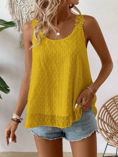 Breezaya Women Plain Color Spaghetti Strap Tank Top, Fashionable For Summer