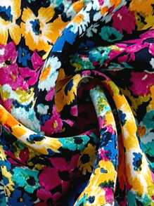 Soleia Top corto con estampado floral, tiras, espalda descubierta y ribete de volantes para mujer, perfecto para vacaciones y primavera