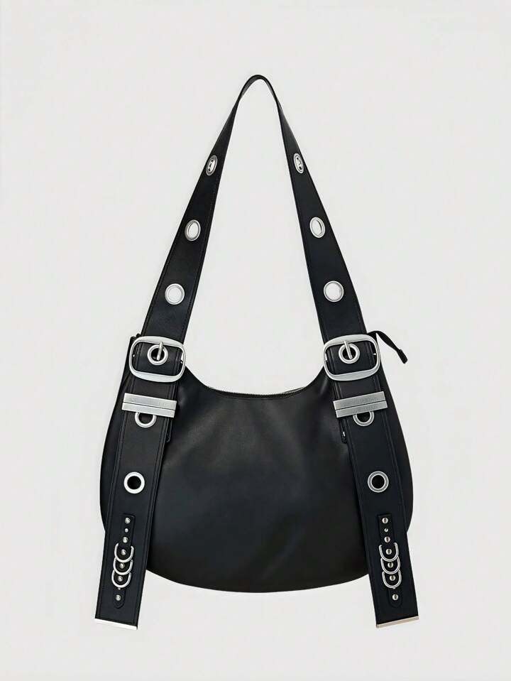 Our Grunge Punk Y2K Grunge Metal Punk Style Slant Shoulder