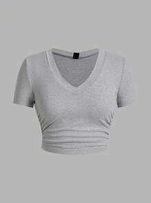 SHEIN EZwear 3pcs Basic Casual Solid Shirt Set For Ladies, Summer - Multicolor - View 3