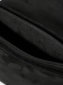 SHECARRY Fashion Rivet & Tassel Decorated Women Crossbody Bag - Black - View 8