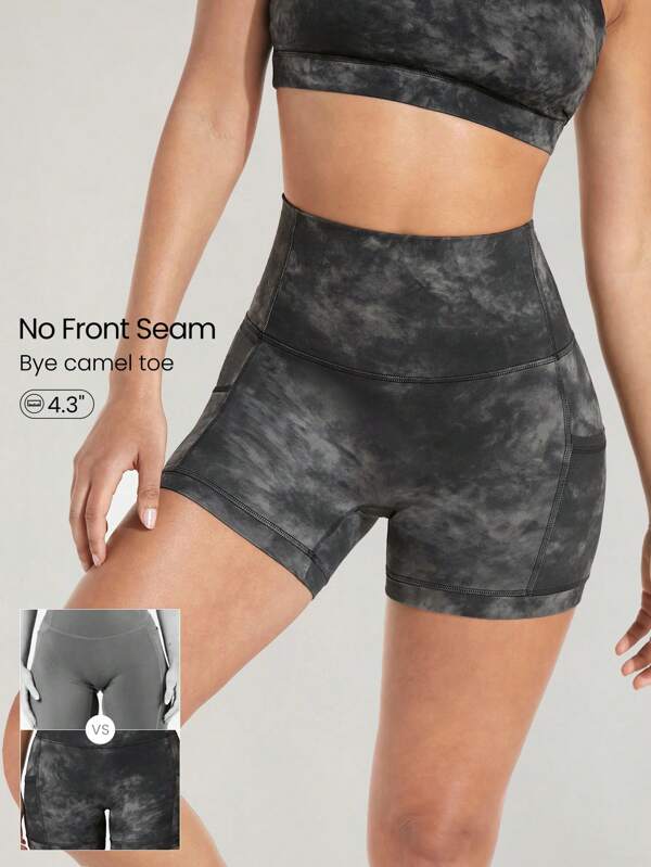 GLOWMODE 4,3" Featherfit™ Anti-roll-down Taschen Fahrradshorts, Atmungsaktive Lauf- Und Trainingsshorts Ohne Vordernaht