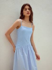 MOTF STUDIO JACQUARD CAMI COCKTAIL DRESS - Blue - View 3