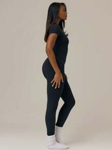 MUSERA ESSENTIALS Buttery Soft Cap Sleeve Fitted Jumpsuit Catsuit Basic Cute Casual Spring Summer Vacation Festival Concert Fall Autumn Winter Everyday